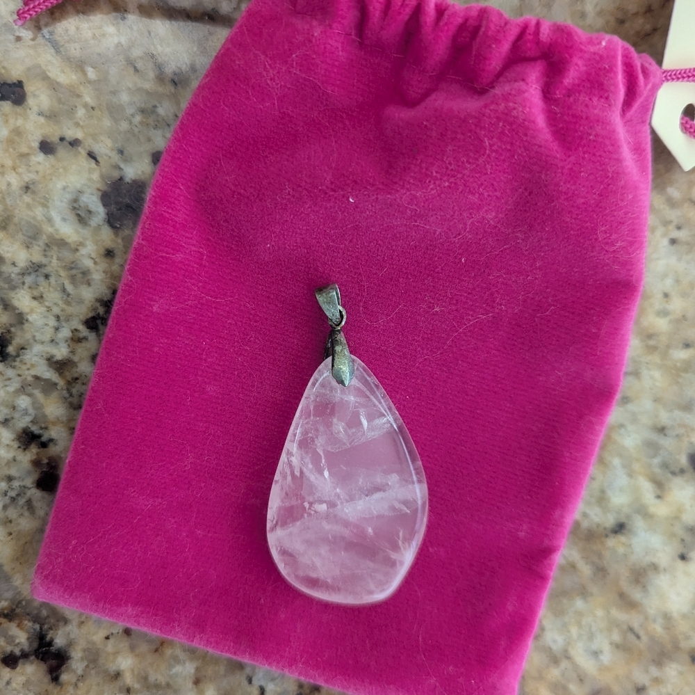 Rose Quartz Gem (for necklace) - Picture 2 of 3